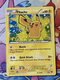 Pikachu 5/12 2013 McDonald's Collection Pokemon Card TCG Promo Holo DMG - Image 1