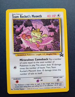 Pokemon Card: Wizards Black Star Promo: Team Rocket's Meowth 18 - Image 1