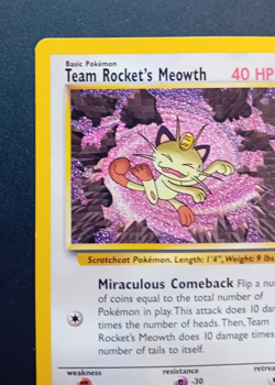 Pokemon Card: Wizards Black Star Promo: Team Rocket's Meowth 18 - Image 3