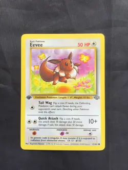 Pokemon Cards: Jungle 1st Edition Common: Eevee 51/64 - Image 1