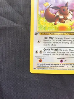 Pokemon Cards: Jungle 1st Edition Common: Eevee 51/64 - Image 5