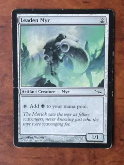 Leaden Myr MTG Magic the Gathering Card DMG Damaged MRD - Image 1
