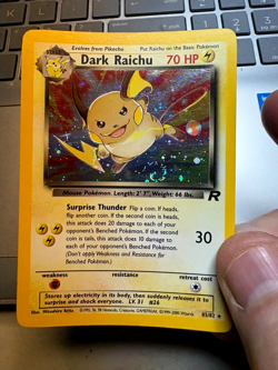 Dark Raichu 83/82 Team Rocket WoTC Holo Rare MP - SWIRL - Pokemon Card - Image 1