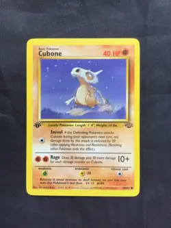 Pokemon Cards: Jungle 1st Edition Common: Cubone 50/64 - Image 1