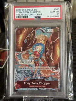 2023 ONE PIECE PROMOS TREASURE CUP 2023-TOP 64 #006 TONY TONY CHOPPER PSA 10 - Image 1