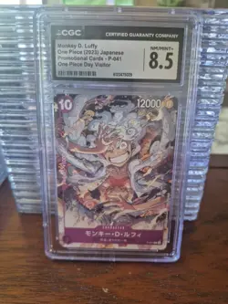 Bandai One Piece CCG Monkey D. Luffy Promo Japanese Card P-041 CGC 8.5 - Image 1
