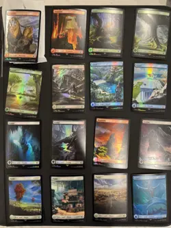 MTG Final Fantasy Full Art Foil Lands Set, 4x Art Series, 25 Assorted cards - Image 2