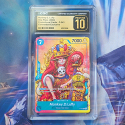 CGC Pristine 10 Monkey D. Luffy One Piece Card Game 2024 Promo P-043 Con Excl - Image 1