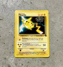 1999 Pokemon Pikachu #4 Kids’ WB The First Movie Black Star Promo Card WOTC - Image 1