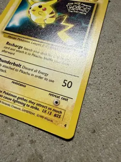 1999 Pokemon Pikachu #4 Kids’ WB The First Movie Black Star Promo Card WOTC - Image 3