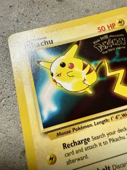 1999 Pokemon Pikachu #4 Kids’ WB The First Movie Black Star Promo Card WOTC - Image 4