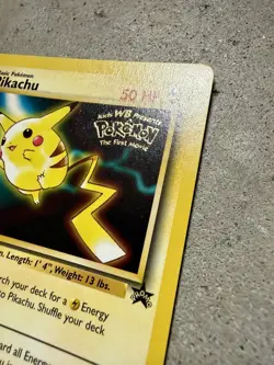 1999 Pokemon Pikachu #4 Kids’ WB The First Movie Black Star Promo Card WOTC - Image 5