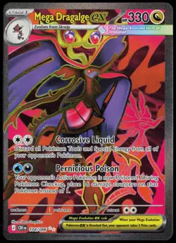 Mega Dragalge ex 104/086 Holo Ultra Rare Chaos Rising Pokemon Card Near Mint - Image 1