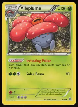 Vileplume 3/98 XY - Ancient Origins Pokemon TCG Card - Image 1