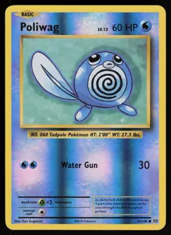 Reverse Holo Poliwag 23/108 XY - Evolutions Pokemon TCG Card - Image 1
