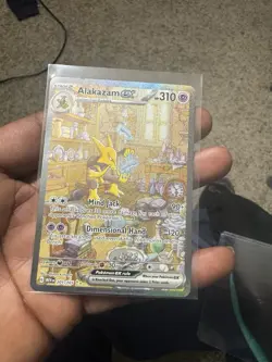 Pokemon Alakazam EX TCG Scarlet Violet-151 Holo Full Art Card 201/165 - Image 1