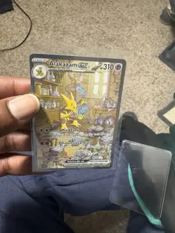 Pokemon Alakazam EX TCG Scarlet Violet-151 Holo Full Art Card 201/165 - Image 2
