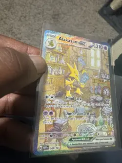 Pokemon Alakazam EX TCG Scarlet Violet-151 Holo Full Art Card 201/165 - Image 5