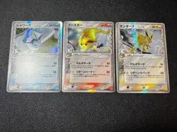 3Set Vaporeon Jolteon Flareon Delta Species Holo Japanese Pokemon Card - Image 1