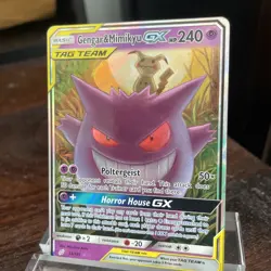 Pokemon Gengar & Mimikyu GX Team Up Holo Card 53/181 Ultra Rare SM - Image 3