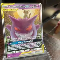 Pokemon Gengar & Mimikyu GX Team Up Holo Card 53/181 Ultra Rare SM - Image 4