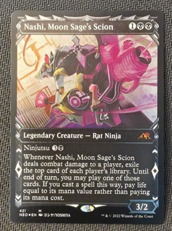 Nashi, Moon Sage's Scion Showcase Foil Kamigawa Neon Dynasty NEO #421 MTG NM - Image 1