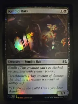 Rancid Rats FOIL Shadows over Innistrad MTG FREE SHIPPING - Image 1