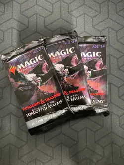 3 MTG Adventures in the Forgotten Realms DRAFT Booster Packs AFR - Image 1