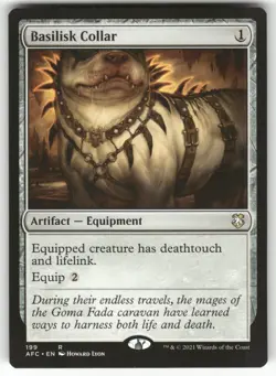 Basilisk Collar 199 Commander: Adventures in the Forgotten Realms MTG NM - Image 1