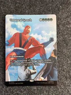Unnatural Growth Borderless Foil 0084 Marvel Super Heroes Mtg Nm - Image 1