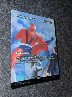 Unnatural Growth Borderless Foil 0084 Marvel Super Heroes Mtg Nm - Image 3