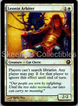 MTG Skeen AB Leonin Arbiter FOIL from Scars of Mirrodin. NM. - Image 1