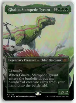 Ghalta, Stampede Tyrant (Borderless) FOIL 326 The Lost Caverns of Ixalan MTG LP - Image 1