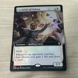 Archivist of Oghma (Extended Art) #553 (Foil) (NM) Baldur's Gate CLB Magic MTG - Image 1