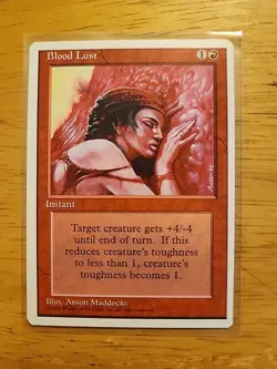 Blood Lust - Fourth Edition 4th - MTG Magic - Common - Red Instant - Image 1