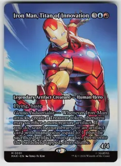 Iron Man, Titan of Innovation (Borderless) 91 Marvel Universe Eternal-Legal MTG - Image 1