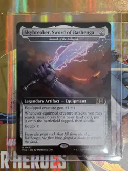 MTG Marvel Super Heroes Skybreaker, Sword of Bashenga Extended Art Non-Foil 452 - Image 1
