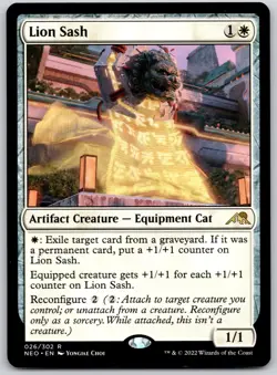 Lion Sash 26 Rare Kamigawa: Neon Dynasty Magic: The Gathering Lightly Played - Image 1