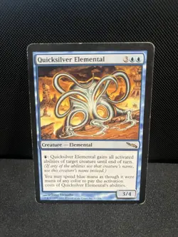 Wizards of the Coast Quicksilver Elemental Mirrodin Regular Rare EN Blue MTG - Image 1