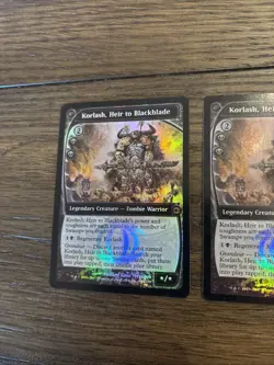 MTG FOIL Prerelease Korlash, Heir to Blackblade Future Sight Magic the Gathering - Image 3