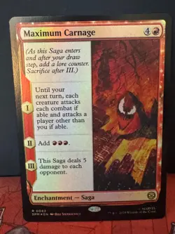 Maximum Carnage 83 Rare Marvel's Spider-Man Magic: The Gathering Foil Near Mint - Image 1