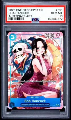 2025 One Piece OP13 EN #051 Boa Hancock Alternate Art PSA 10 GEM MINT - Image 1