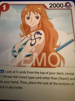 One piece TCG Romance Dawn Op01 Nami Promo Demo Version Not tournament Legal - Image 1