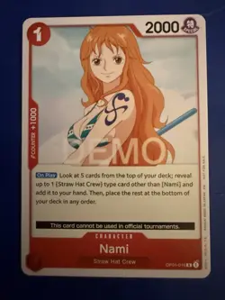 One piece TCG Romance Dawn Op01 Nami Promo Demo Version Not tournament Legal - Image 2