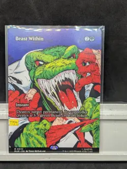 Beast Within X1 NM Borderless Marvel's Spider Man MTG - Image 1