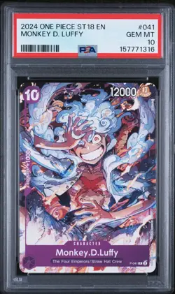 2024 One Piece Starter Deck ST18 Monkey D. Luffy 041 PSA 10 GEM MINT #157771316 - Image 1