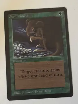 Magic the Gathering MTG Beta Giant Growth NM (Beta Bob) - Image 1