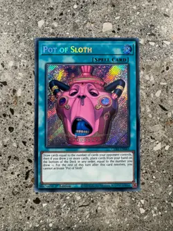 Yugioh TCG Pot of Sloth CORI-EN061 Secret Rare 1st Edition EU NM-M - Image 1