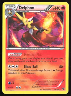 Pokemon TCG - Delphox Holo XY Base Set 26/146 MP - Image 1