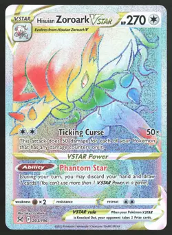 Pokemon TCG - Hisuian Zoroark VSTAR (Secret) 203/196 SWSH11: Lost Origin Holo Se - Image 1